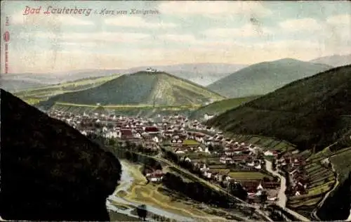 Ak Bad Lauterberg im Harz, Panoramablick vom Königsstein