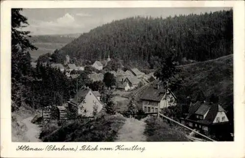 Ak Altenau Clausthal Zellerfeld im Oberharz, Berglandschaft, Dorfansicht, Kunstberg, alte Arch...