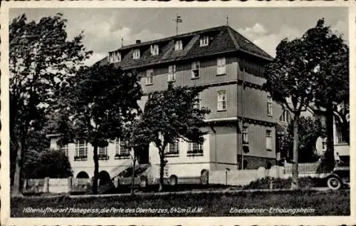 Ak Hohegeiß Braunlage im Oberharz, Eisenbahner-Erholungsheim