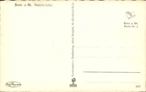 Ak Bonn am Rhein, Rheinbrücke