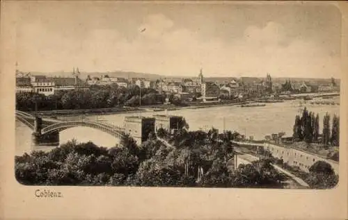 Ak Koblenz am Rhein, Uferansicht