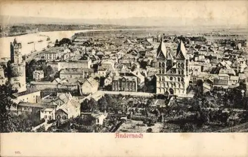 Ak Andernach am Rhein, Stadtansicht  Rhein, Gebäude, historische Architektur