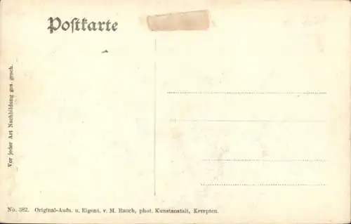 Ak Füssen am Lech Allgäu, Teilansicht, Franziskanerkirche