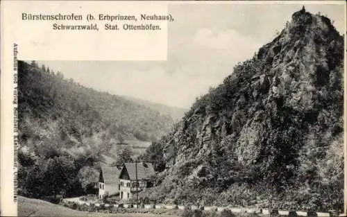 Ak Ottenhöfen im Schwarzwald, Edelfrauengrab, Bürstenschrofen, Berglandschaft, Gebäude, Natur,...