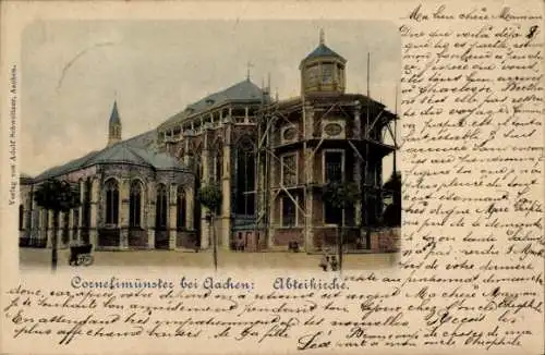 Ak Cornelimünster Kornelimünster Aachen, Abteikirche, historische Architektur, Verlag Adolf Sc...