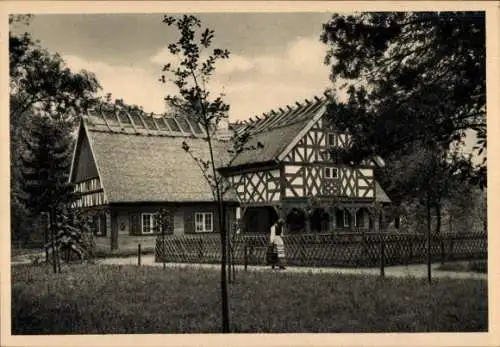 Ak Bordehnen Ostpreußen, Vorlaubenhaus