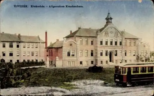 Ak Novi Sad Újvidék Neusatz Serbien, Allgemeines Krankenhaus, farbige Postkarte, historischer ...