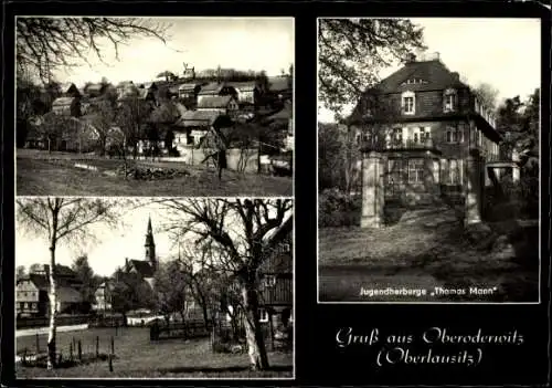 Ak Oberoderwitz Oderwitz in der Oberlausitz, Teilansichten, Jugendherberge Thomas Mann