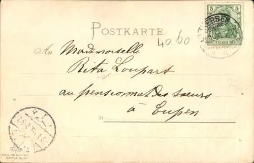 Präge Passepartout Ak Viersen, Kaiser-Denkmal