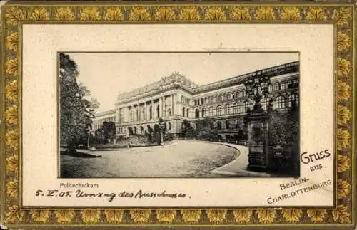 Passepartout Ak Berlin Charlottenburg, Politechnikum