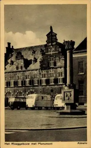 Ak Almelo Overijssel, Waaggebouw, Monument