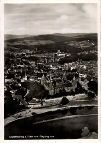 Ak Aschaffenburg in Unterfranken, Fliegeraufnahme