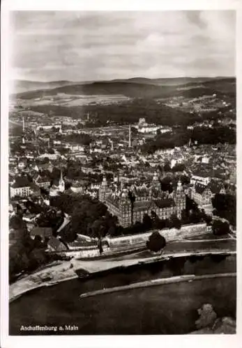 Ak Aschaffenburg in Unterfranken, Fliegeraufnahme