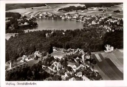 Ak Oberpfaffenhofen Weßling in Oberbayern, Fliegeraufnahme