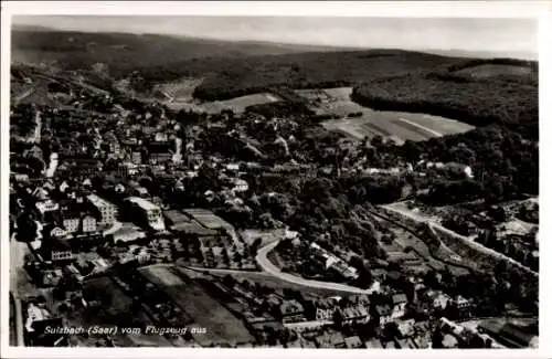 Postkarte Sulzbach im Saarland, Luftaufnahme