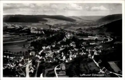 Ak Ebhausen im Schwarzwald Württemberg, Fliegeraufnahme