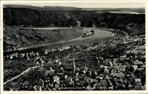 Ak Niederemmel Piesport, Fliegeraufnahme