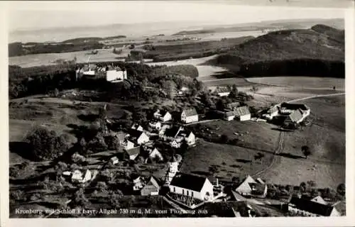 Ak Kronburg Unterallgäu, Fliegeraufnahme
