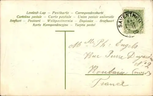 Präge Ak Glückwunsch Neujahr, Engel, Geldsack