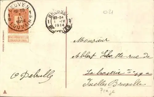 Präge Ak Jesus, Gemaltes Porträt