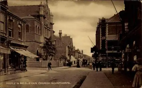 Ak Scunthorpe Arjay Yorkshire, High Street, Wesleyan Church