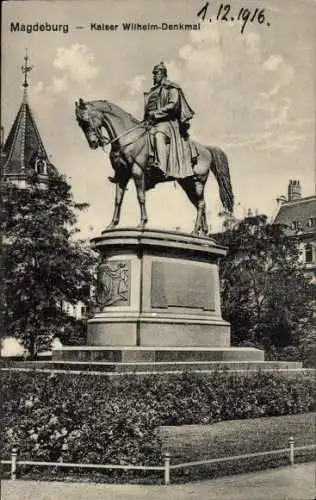 Ak Magdeburg an der Elbe, Kaiser Wilhelm-Denkmal