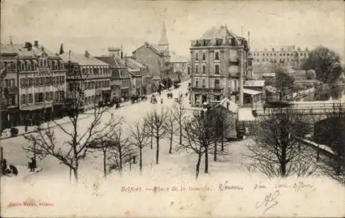 Ak Belfort Beffert Beffort Territoire de Belfort, Place de la Bascule, Emile Marlin, editeur.