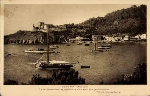 Ak Île de Port Cros Îles d’Hyères Var, Boote im Hafen