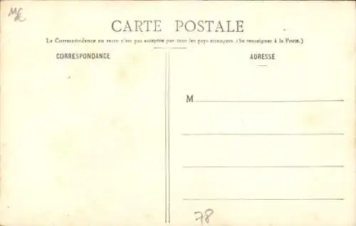 Ak Les Mesnuls Yvelines, Vorderansicht eines Hauses mit zwei Personen davor