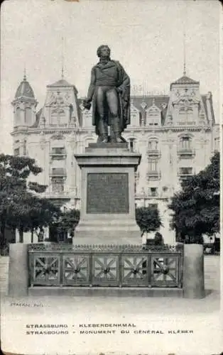 Ak Straßburg Elsass Bas Rhin, STRASSBURG - KLEBERDENKMAL, AUS STRASBOURG - MONUMENT DU GENERAL...