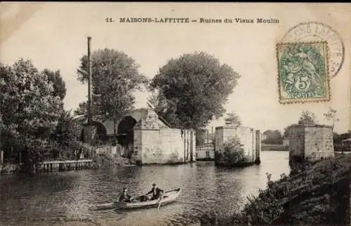 Ak Maisons Laffitte Yvelines, Ruines du Vieux Moulin