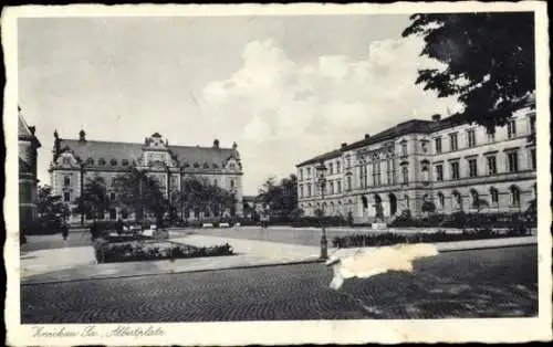 Ak Zwickau in Sachsen, Albertplatz