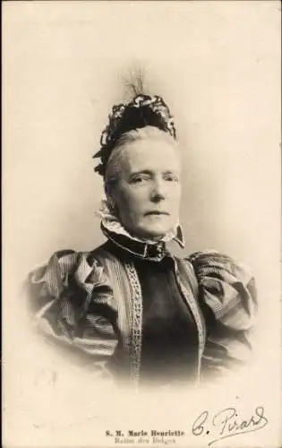 Ak Königin von Belgien, Marie Henriette von Österreich