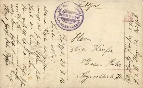 Ak Feind in Sicht, Junge in Uniform, Gewehr, Kaiserzeit