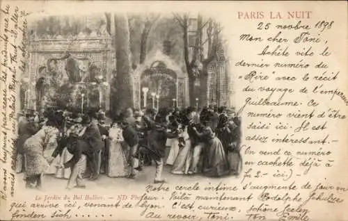 Ak Paris bei Nacht, The Bal Bullier Garden
