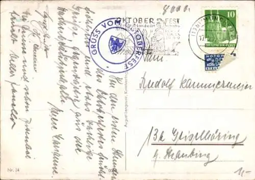 Künstler Ak Münchner Kindl mit Bierkrug und Brezel