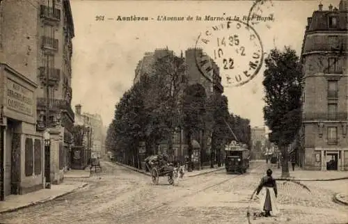 Ak Asnières sur Seine Hauts-de-Seine, Avenue de la Marne