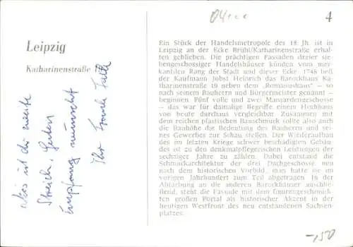 Ak Leipzig in Sachsen, Katharinenstraße
