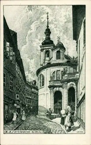 Künstler Ak Seidl, Praha Prag, Ansicht der Jesuitenkirche