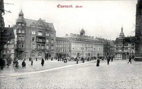 Ak Lutherstadt Eisenach in Thüringen, Markt