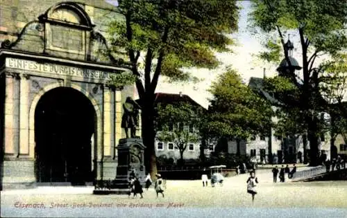 Ak Lutherstadt Eisenach Thüringen, Hellthal, Einfeste Burg ist unser Gedächtnis, Sebast-Bach-D...