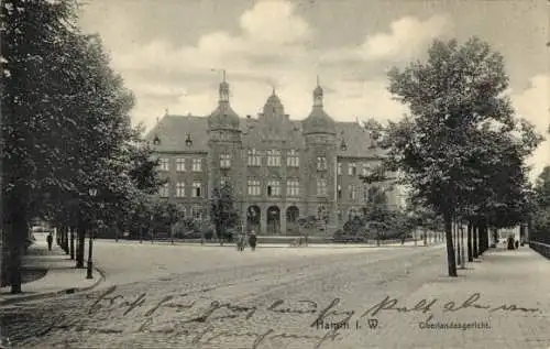 Ak Kolno Polen, Kriegsschauplatz 1. WK, Gebäude mit Türmen, Bäume, Weg, Schwarz-Weiß-Foto, Obe...