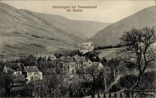 Ak Goslar am Harz, Herzbergtal, Theresienhof, malerische Landschaft, historische Architektur