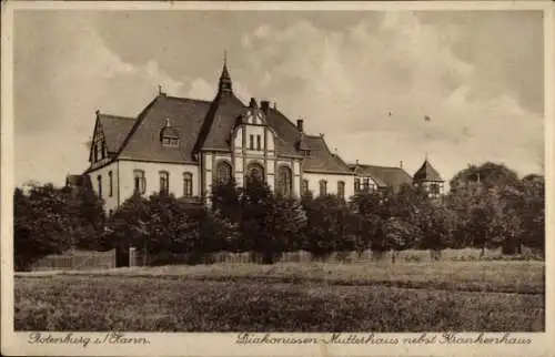 Ak Rotenburg an der Wümme, Historisches Gebäude, Diakonissen Mutterhaus, Krankenhaus, Garten