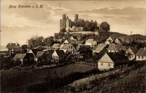 Ak Rimbach Bornhagen im Eichsfeld, Burg Hanstein