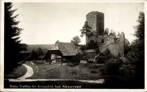 Ak Königsfeld Buchenberg im Schwarzwald, Ruine Waldau