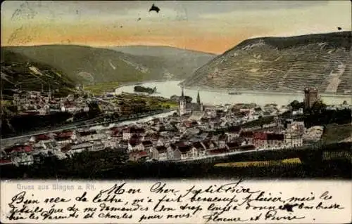 Ak Bingen am Rhein, Panorama