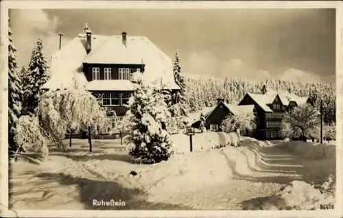 Ak Ruhestein Baiersbronn im Schwarzwald, Winteransicht