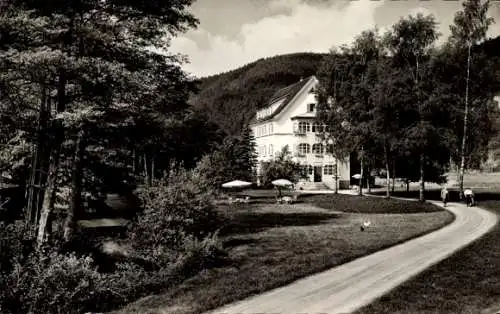 Ak Enzklösterle im Schwarzwald, Gasthof-Pension Wiesengrund, Schwarzwald, Luftkurort, historis...