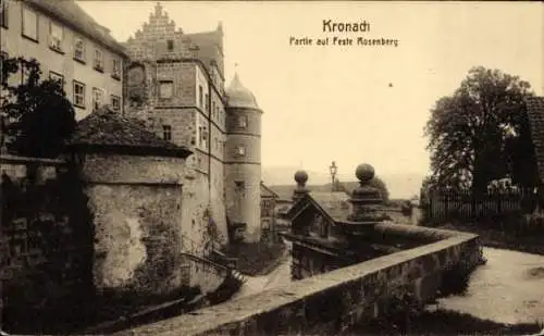 Ak Kronach in Oberfranken, Feste Rosenberg, historische Gebäude, Landschaft, keine Personen